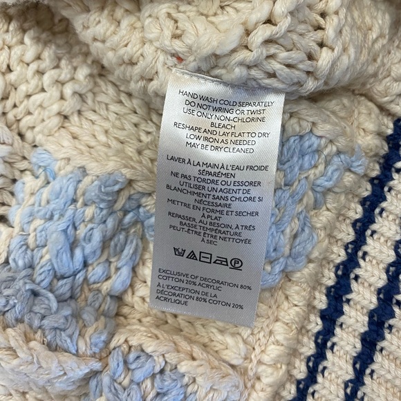NWT Free People Clear Skies Cardigan in Cream Combo Size XS and M - Picture 14 of 15